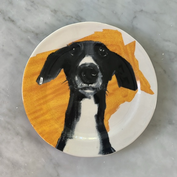 Sally Muir dog plate - whippet / greyhound - from Anthropologie - Picture 2 of 4